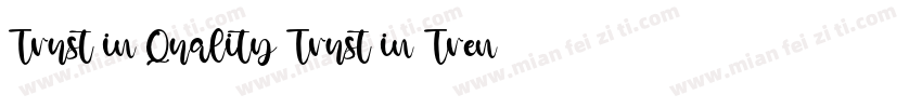 Trust in Quality Trust in Trend字体转换